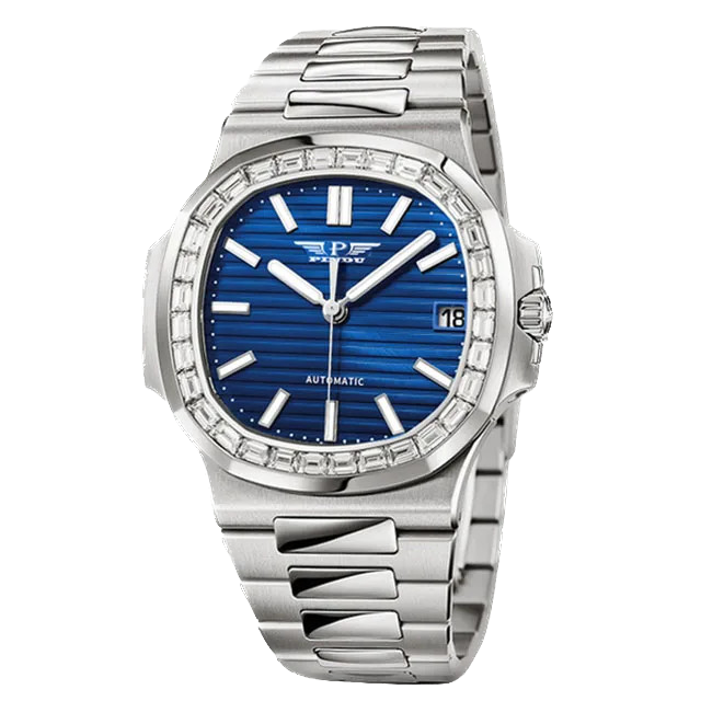 PINDU P6502 Mens Automatic Mechanical Waterproof Moon Phase Watch