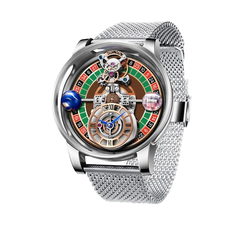 PINDU Men's Quartz Celestial Gaming Disk Dial Sapphire Glass Waterproof Watch-PrimeTimepiece