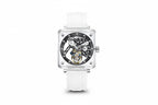 PINDU Tourbillon Movement Sapphire Mirror Men Transparent Case Rubber Strap-PrimeTimepiece
