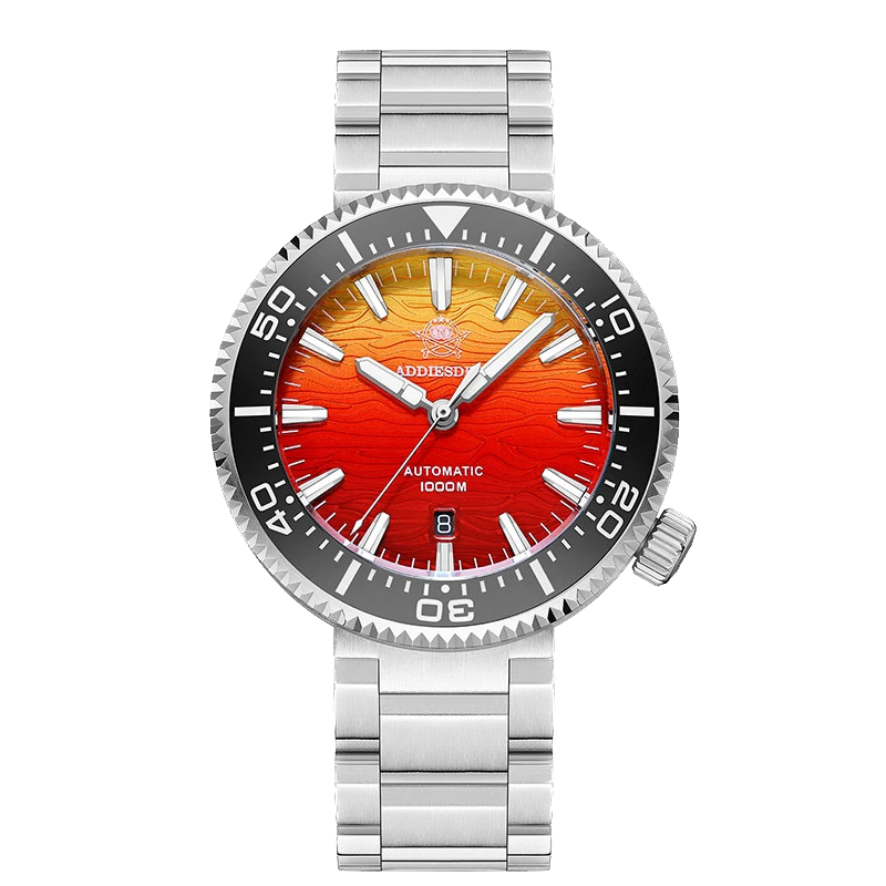 ADDIESDIVE AD2526 Automatic Flame Clouds Texture BGW9 Diving Waterproof Watch