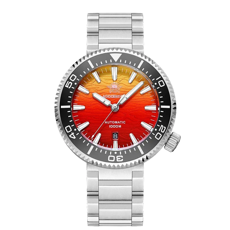 ADDIESDIVE AD2526 Automatic Flame Clouds Texture BGW9 Diving Waterproof Watch-PrimeTimepiece