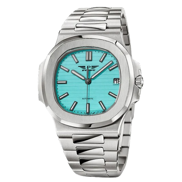 PINDU P6502 Mens Automatic Mechanical Waterproof Moon Phase Watch