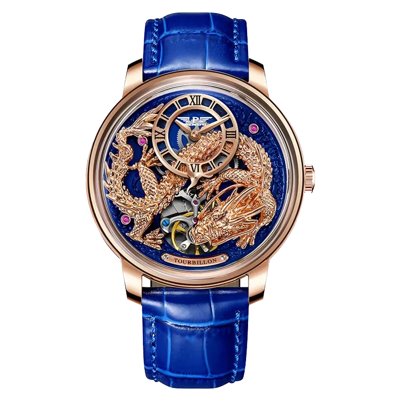 PINDU Golden Dragon Dial Automatic Men's Watch M2791B Movement Waterproof PD6632-PrimeTimepiece