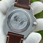 Engraved caseback of the STEELDIVE SD2212 reading Sapphire Crystal Dive 1200M