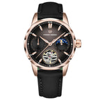 Pagani Design PD-YS021 black dial rose gold men's automatic moonphase watch, front view
