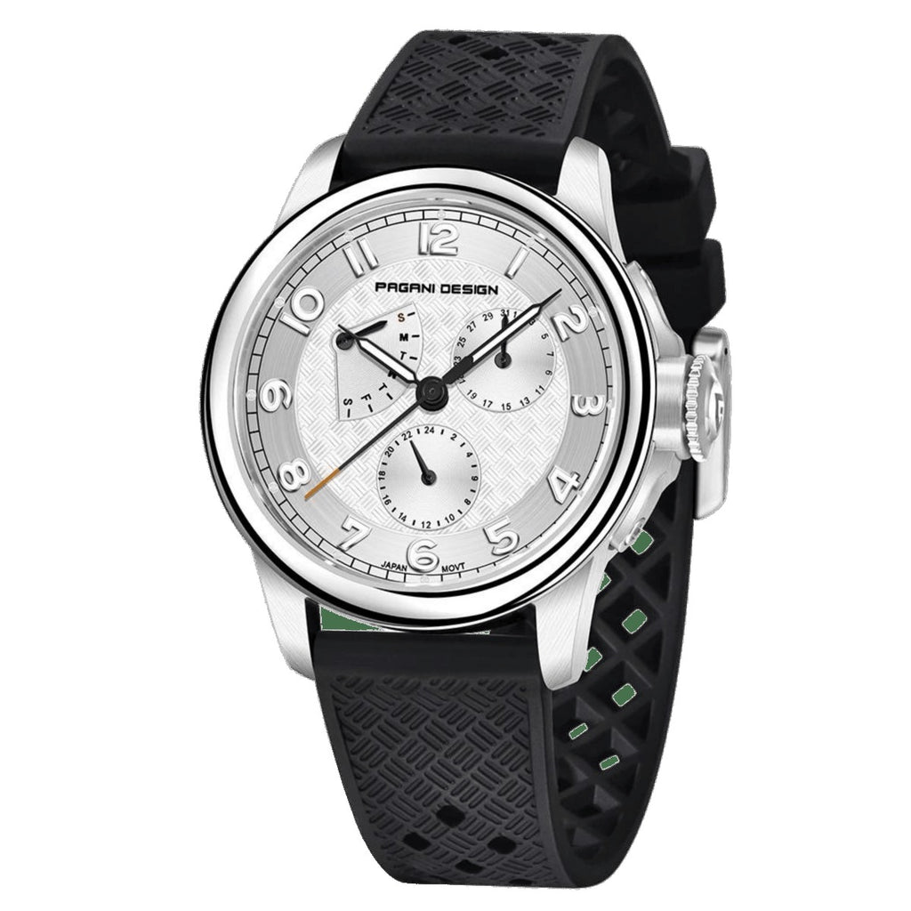 Pagani Design PD-1780 white dial men's quartz watch, front view