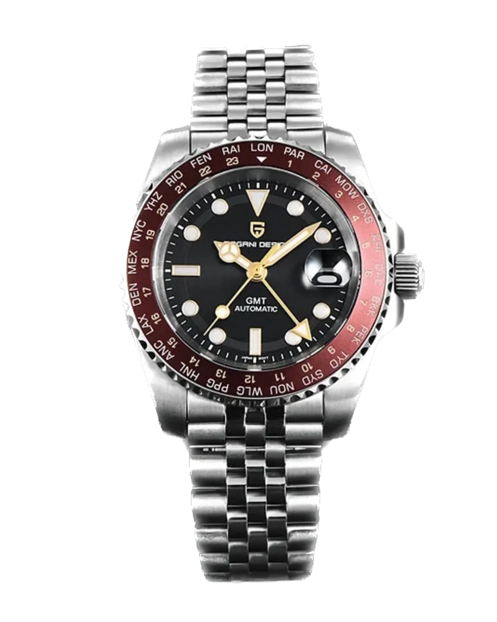 PAGANI DESIGN PD-1758 V4 40MM GMT NH34 Automatic Mechanical Watches, Waterproof-PrimeTimepiece