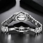 CADISEN C8198M Men Mechanical Watch Olive Green Palm Motif Dial "Presidential"-PrimeTimepiece