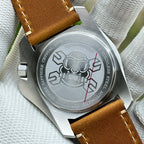 Engraved caseback of the STEELDIVE SD2211 reading Sapphire Crystal Dive 1200M