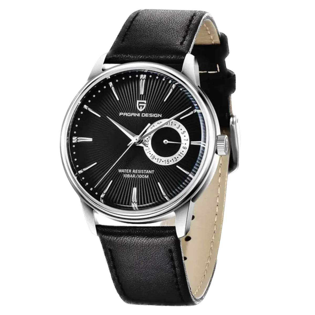 PAGANI DESIGN PD-1654 40MM Men's Quartz Watch Waterproof, Leather Band-PrimeTimepiece