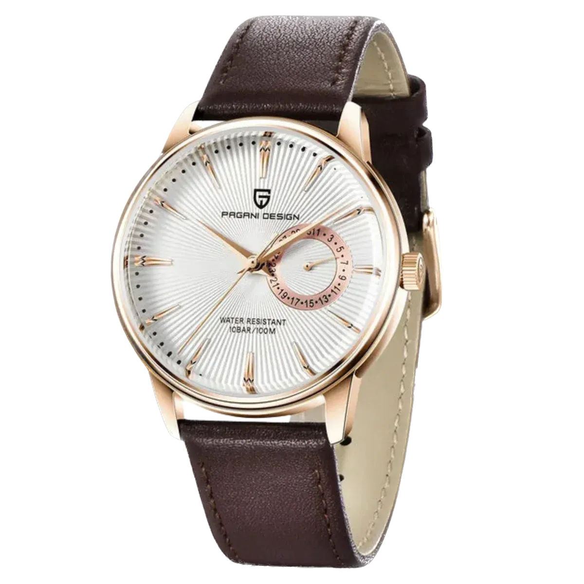 PAGANI DESIGN PD-1654 40MM Men's Quartz Watch Waterproof, Leather Band-PrimeTimepiece
