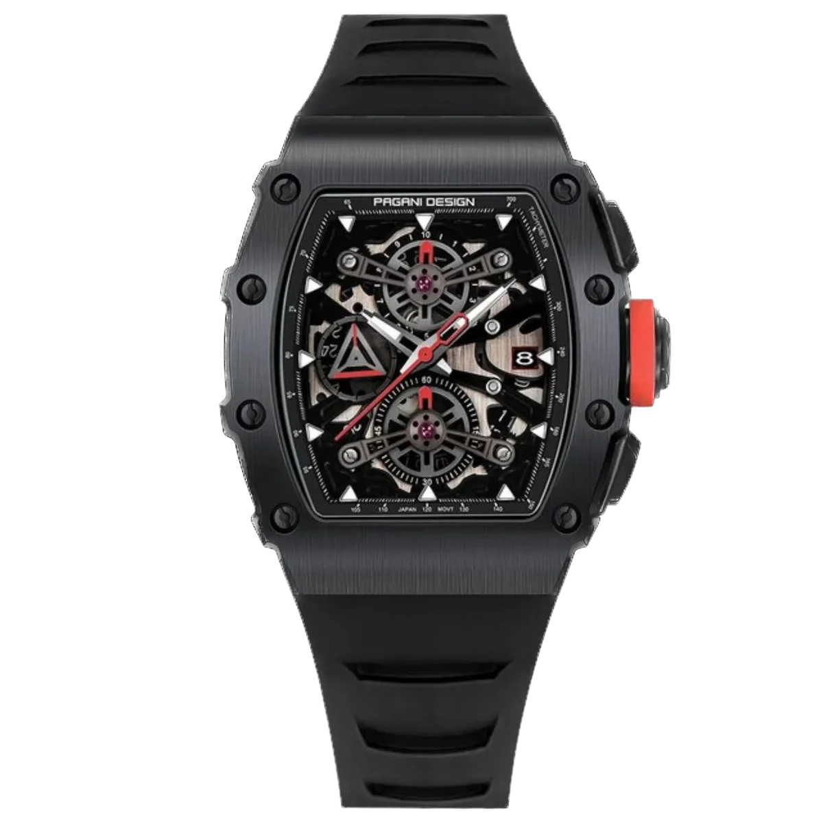 PAGANI DESIGN PD-YS011 Men Quartz Watch Skeleton Dial, Chronograph, Waterproof