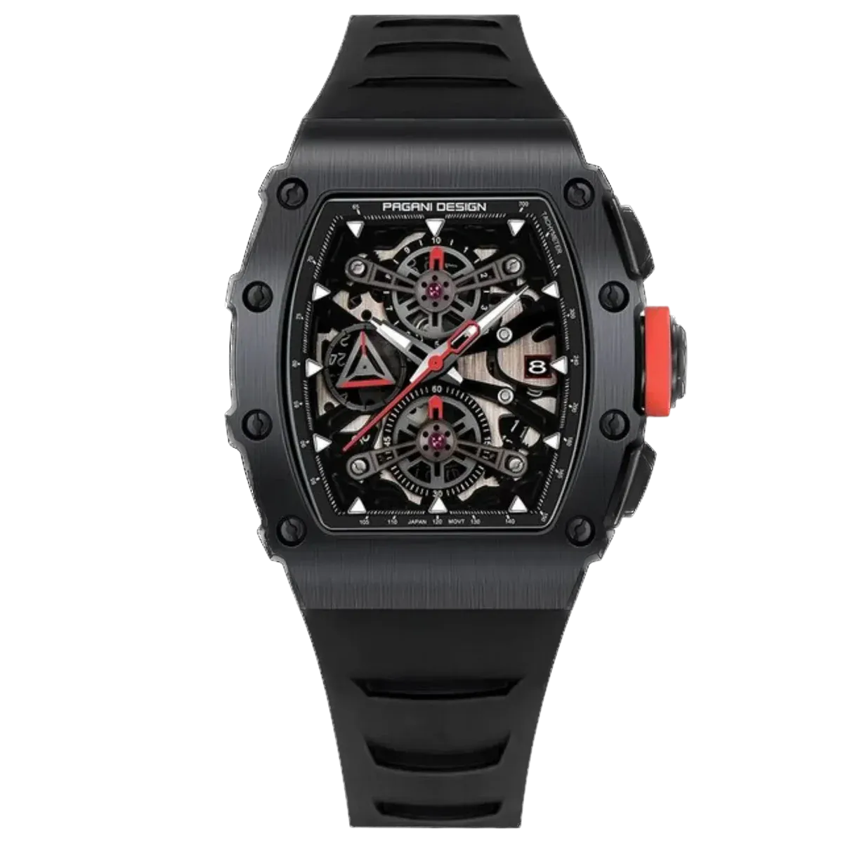 PAGANI DESIGN PD-YS011 Men Quartz Watch Skeleton Dial, Chronograph, Waterproof-PrimeTimepiece