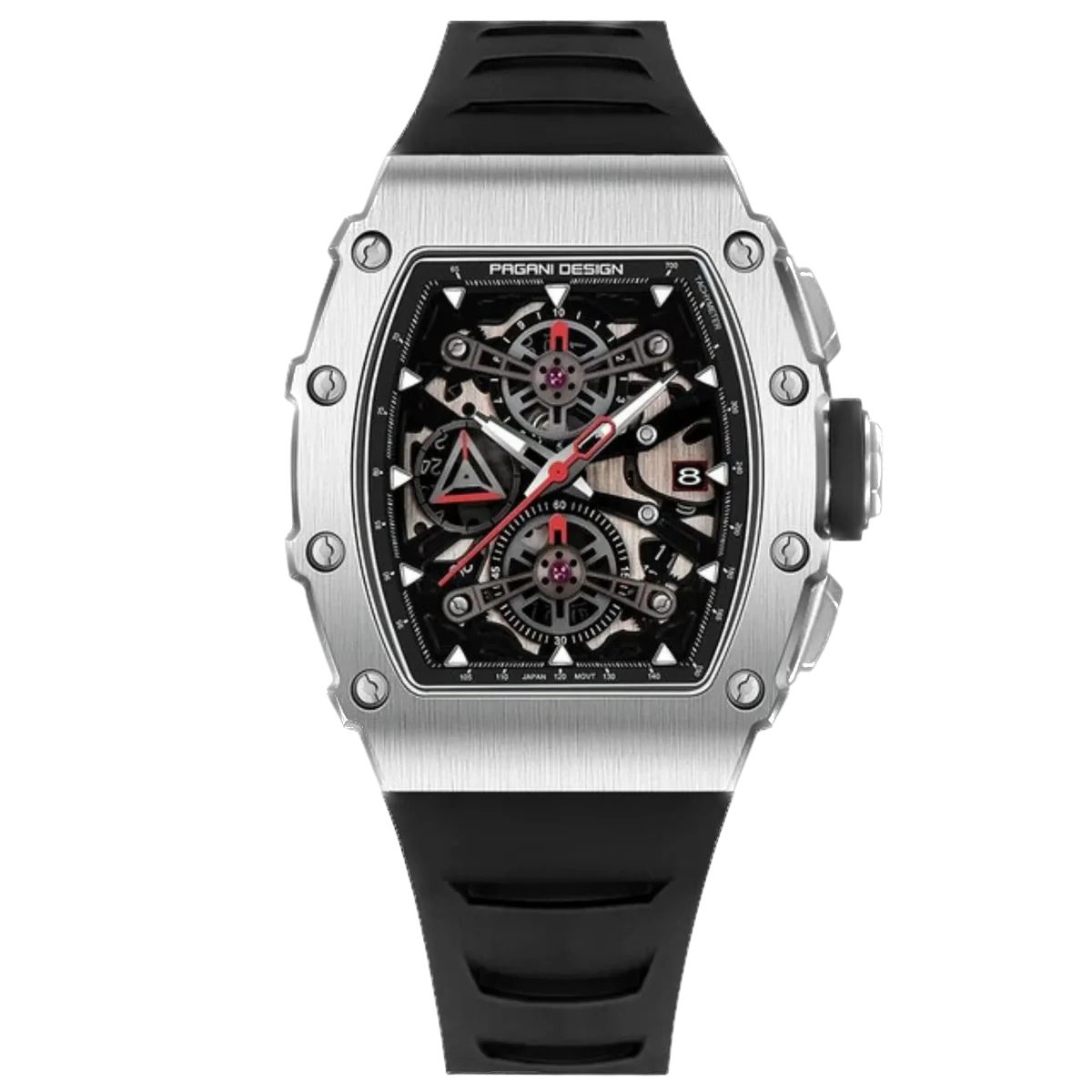 PAGANI DESIGN PD-YS011 Men Quartz Watch Skeleton Dial, Chronograph, Waterproof