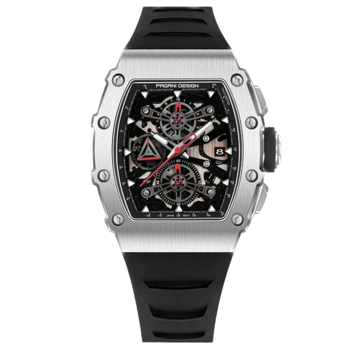 PAGANI DESIGN PD-YS011 Men Quartz Watch Skeleton Dial, Chronograph, Waterproof-PrimeTimepiece