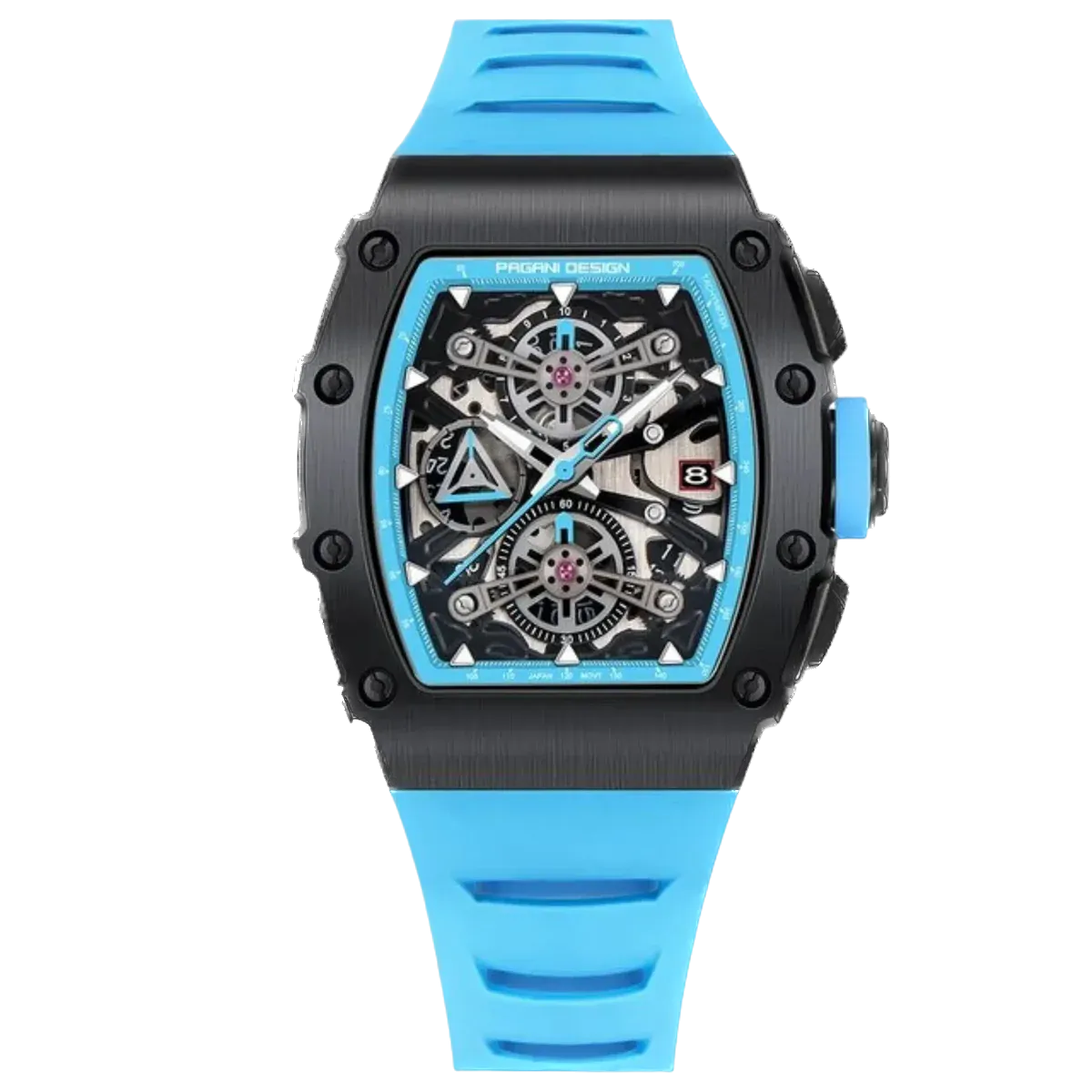 PAGANI DESIGN PD-YS011 Men Quartz Watch Skeleton Dial, Chronograph, Waterproof-PrimeTimepiece