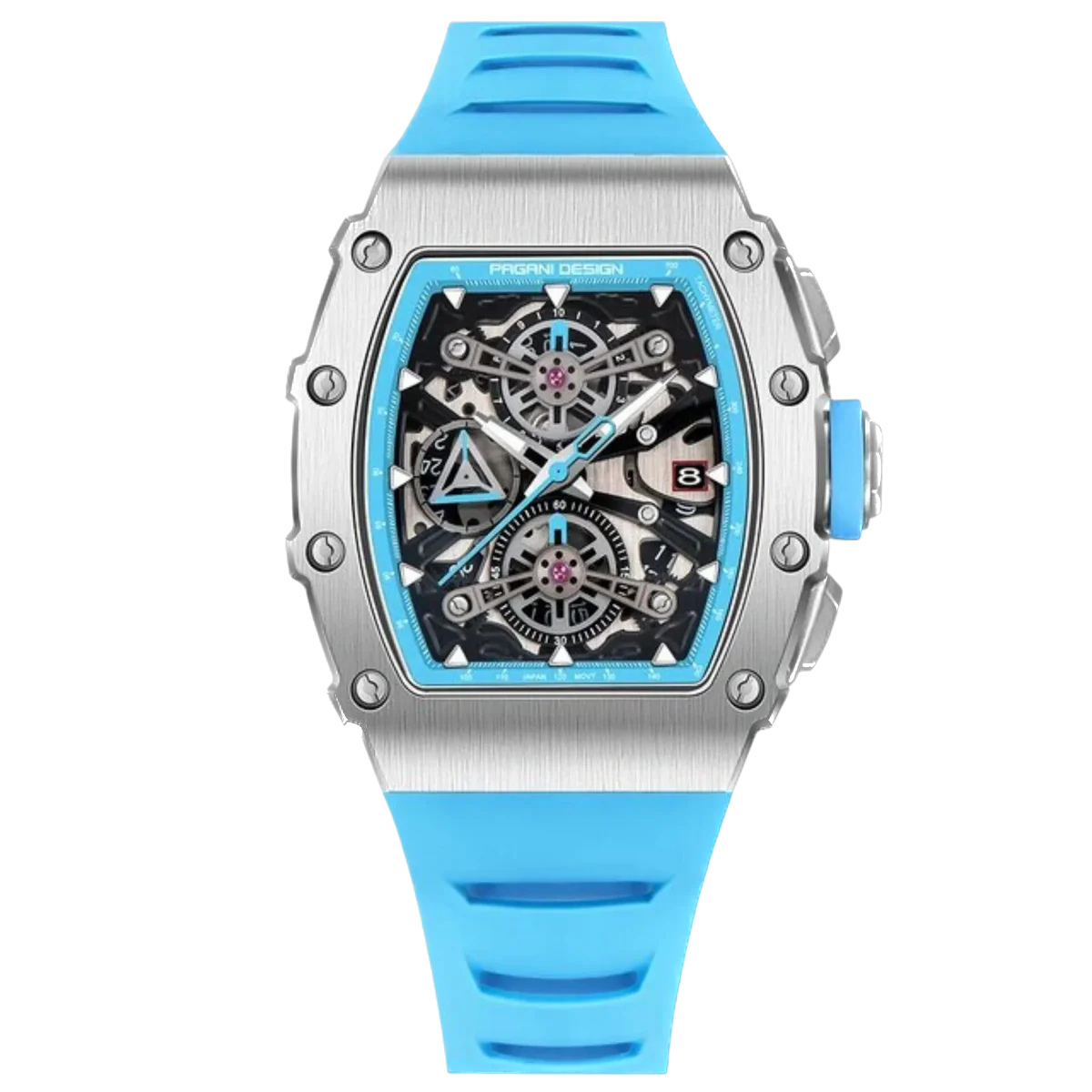 PAGANI DESIGN PD-YS011 Men Quartz Watch Skeleton Dial, Chronograph, Waterproof