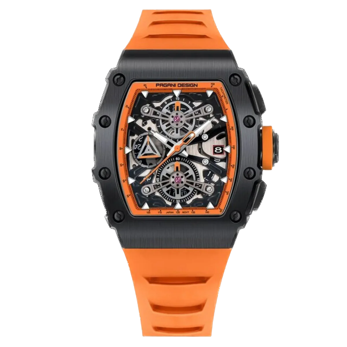 PAGANI DESIGN PD-YS011 Men Quartz Watch Skeleton Dial, Chronograph, Waterproof
