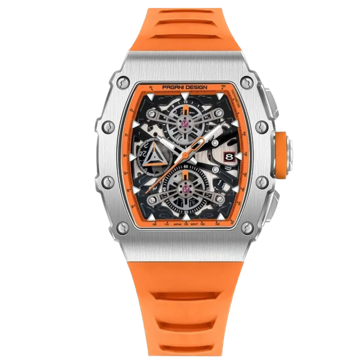 PAGANI DESIGN PD-YS011 Men Quartz Watch Skeleton Dial, Chronograph, Waterproof-PrimeTimepiece