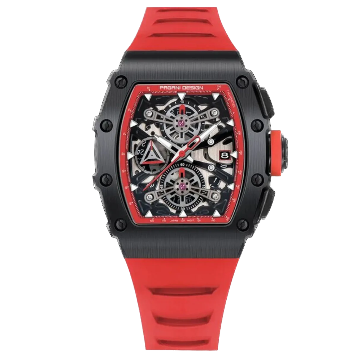 PAGANI DESIGN PD-YS011 Men Quartz Watch Skeleton Dial, Chronograph, Waterproof