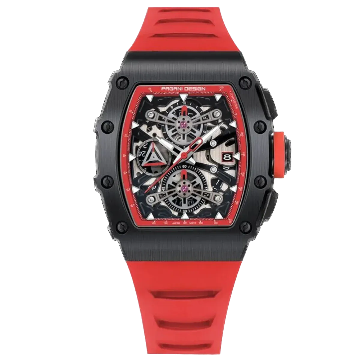 PAGANI DESIGN PD-YS011 Men Quartz Watch Skeleton Dial, Chronograph, Waterproof-PrimeTimepiece