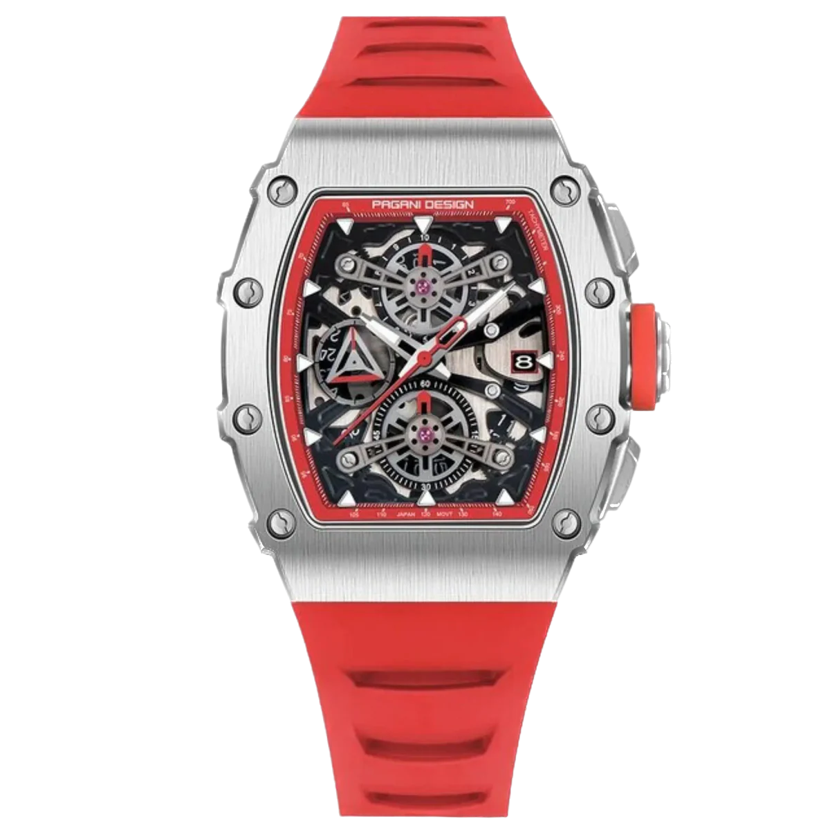 PAGANI DESIGN PD-YS011 Men Quartz Watch Skeleton Dial, Chronograph, Waterproof