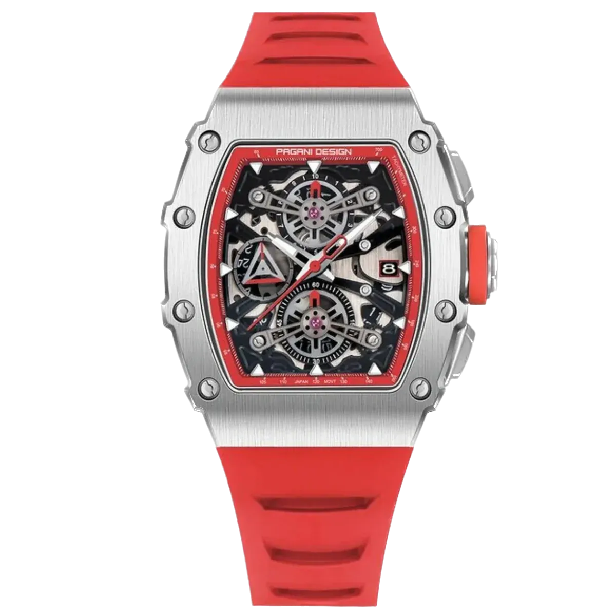 PAGANI DESIGN PD-YS011 Men Quartz Watch Skeleton Dial, Chronograph, Waterproof-PrimeTimepiece