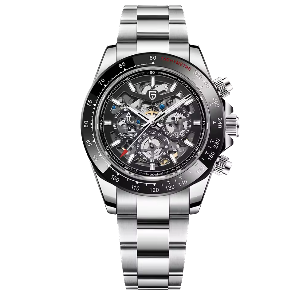 PAGANI DESIGN PD-1653 Rainbow Automatic Mechanical Chronograph Stainless Steel