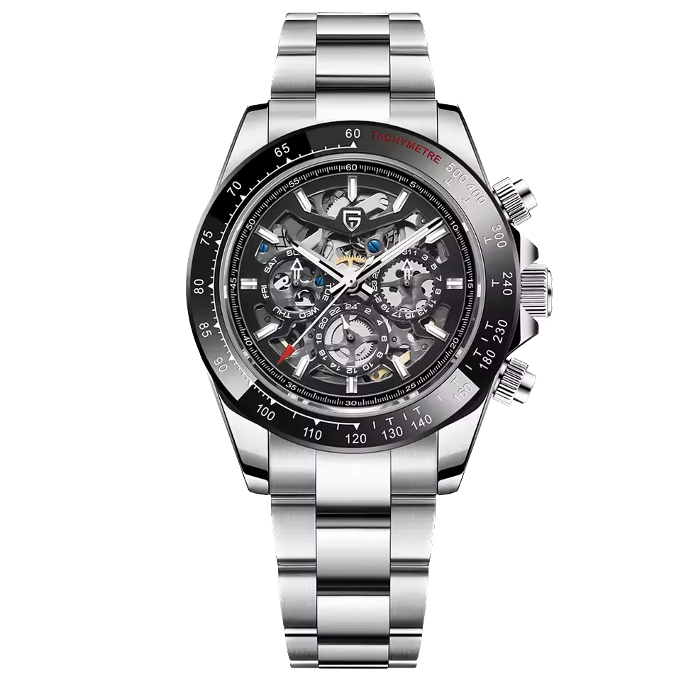 PAGANI DESIGN PD-1653 Rainbow Automatic Mechanical Chronograph Stainless Steel-PrimeTimepiece