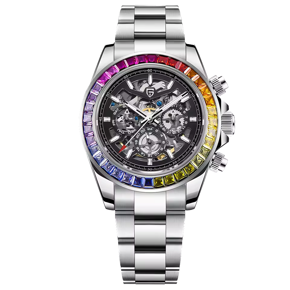 PAGANI DESIGN PD-1653 Rainbow Automatic Mechanical Chronograph Stainless Steel