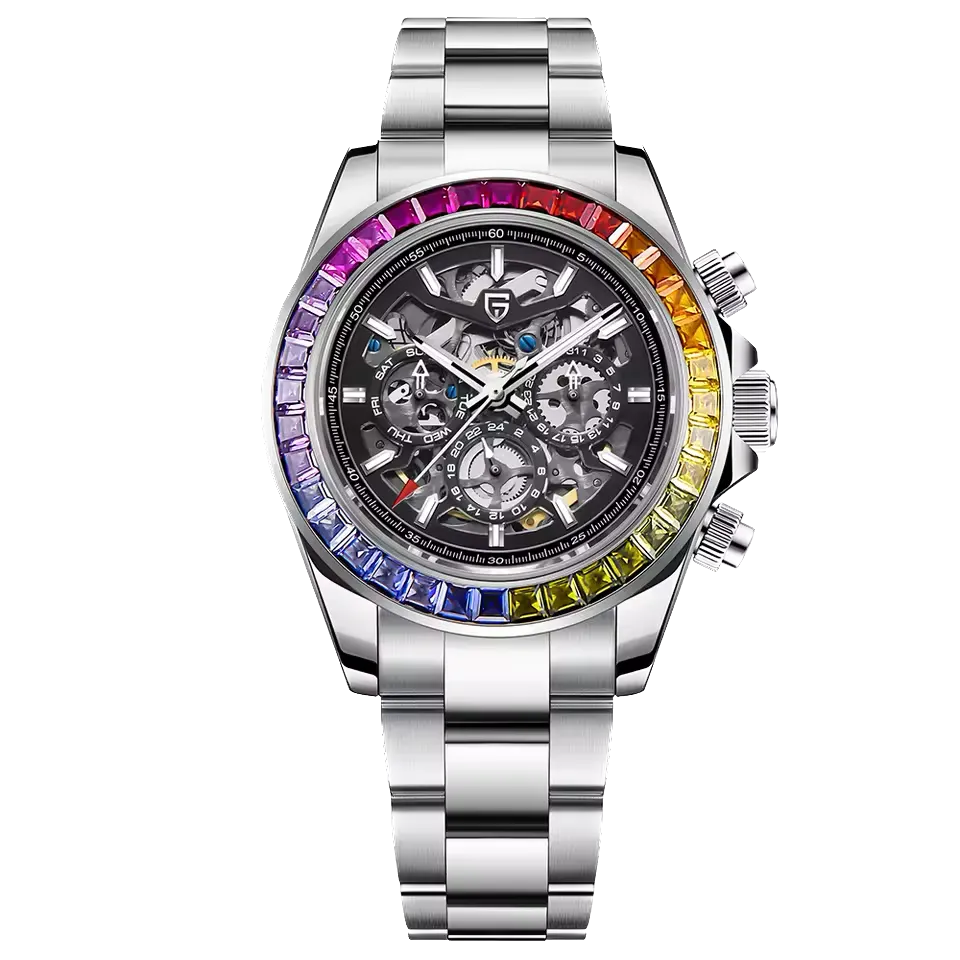 PAGANI DESIGN PD-1653 Rainbow Automatic Mechanical Chronograph Stainless Steel-PrimeTimepiece