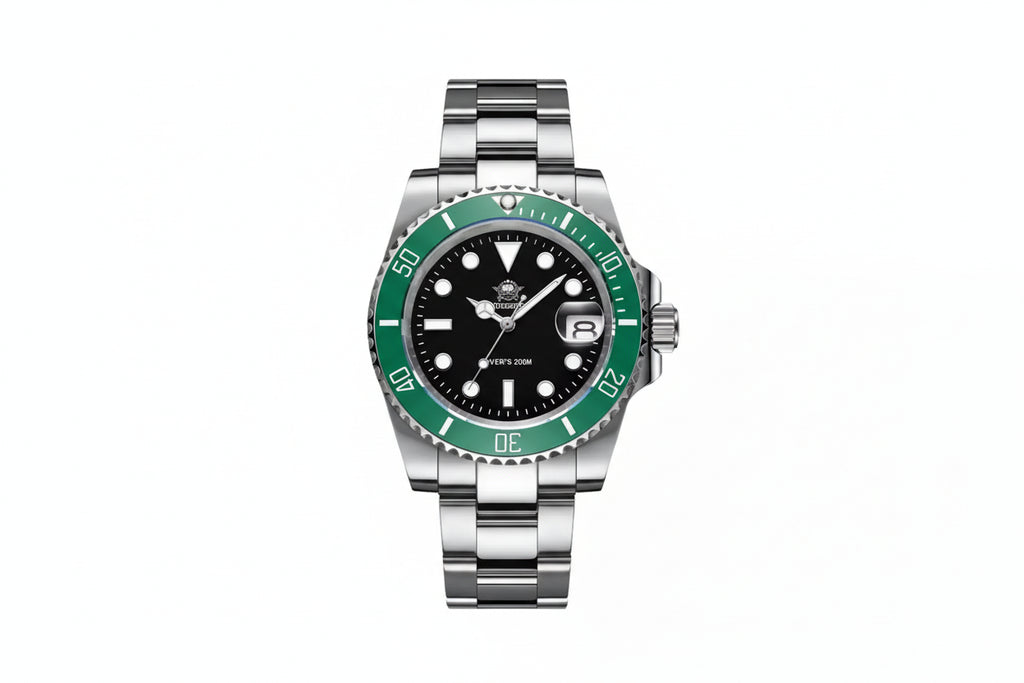 ADDIESDIVE MY-H3-2QZ Men's Watch Black Leather