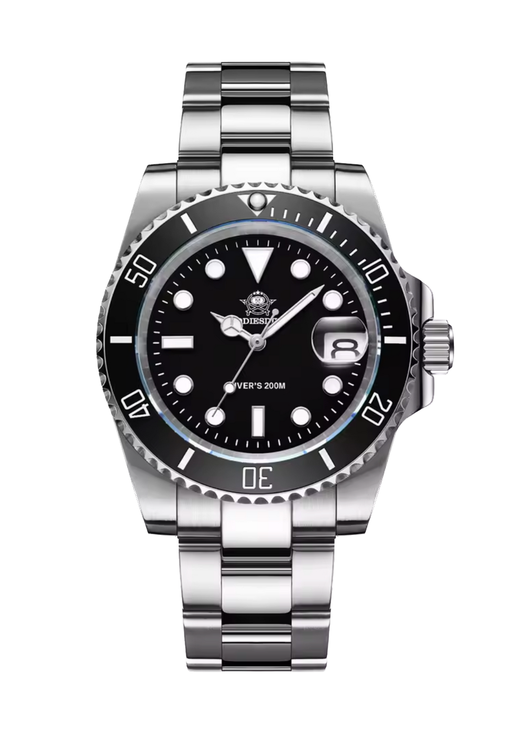 ADDIESDIVE MY-H3-C Men's Stainless Steel Watch 200m Diver BGW9 Quartz Watch