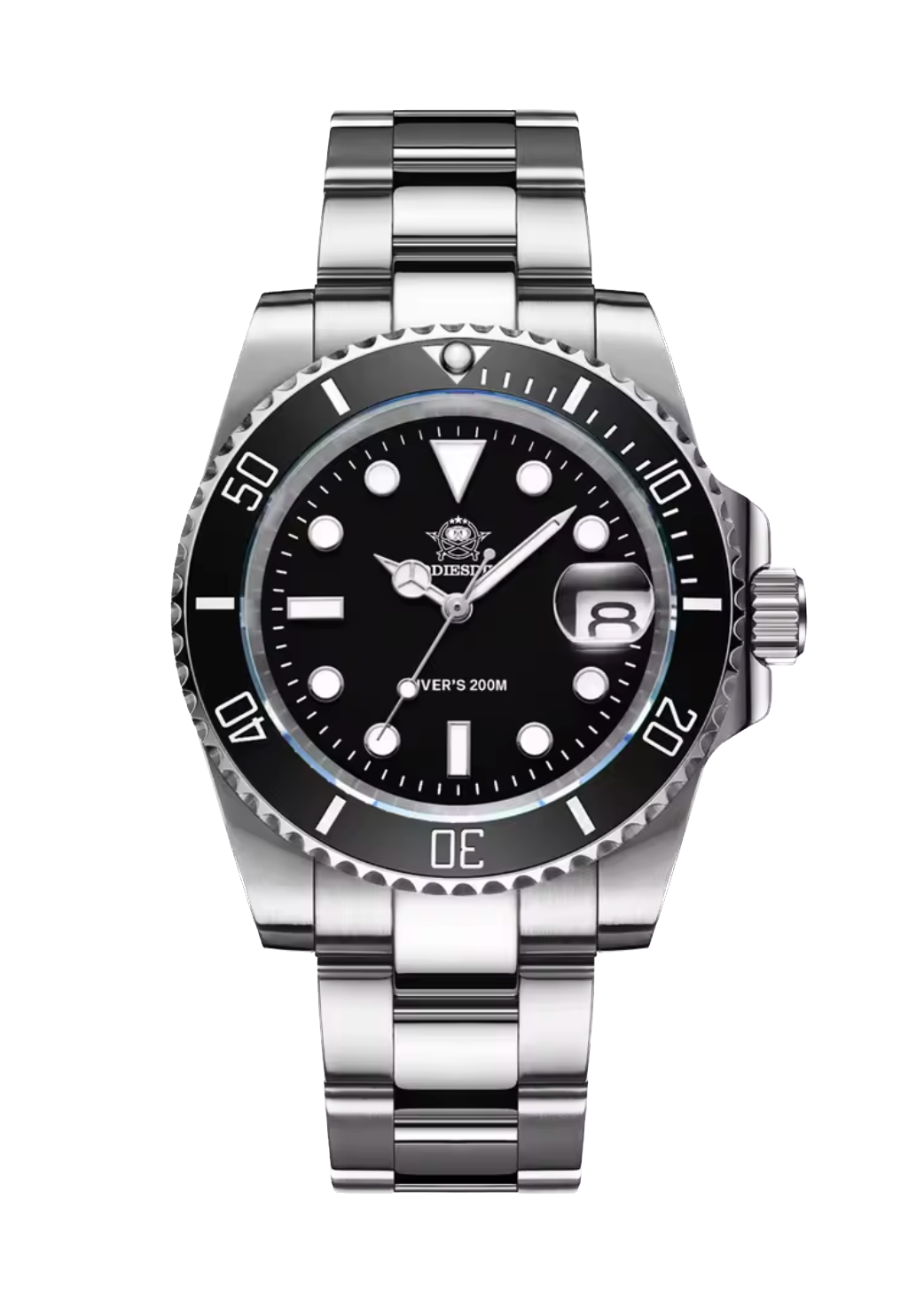 ADDIESDIVE MY-H3-C Men's Stainless Steel Watch 200m Diver BGW9 Quartz Watch