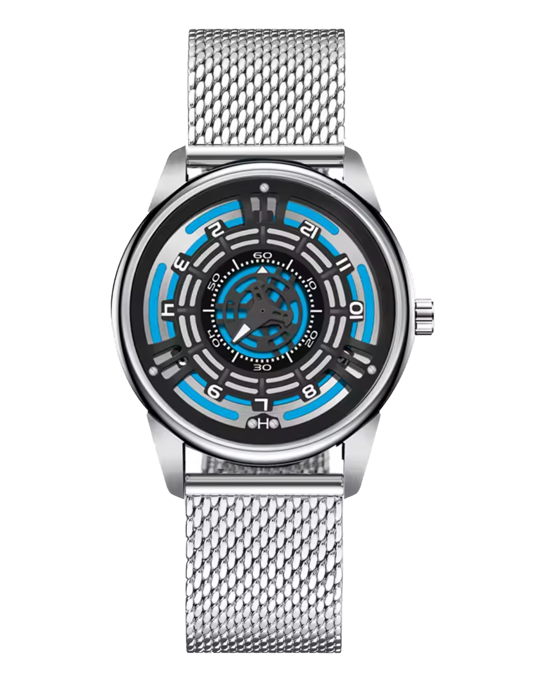 PINDU Dial Wheel Mechanical Men Watch Retro Precision Scale Seconds Ring