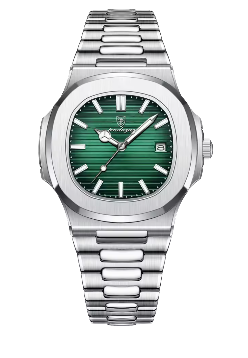 POEDAGAR Men's Luxury Square Quartz Watch 50 ATM Waterproof Luminous Date - 613