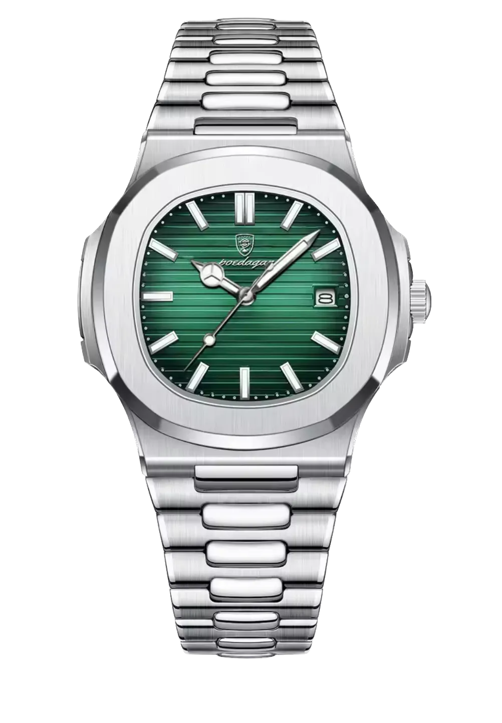 POEDAGAR Men's Luxury Square Quartz Watch 50 ATM Waterproof Luminous Date - 613-PrimeTimepiece