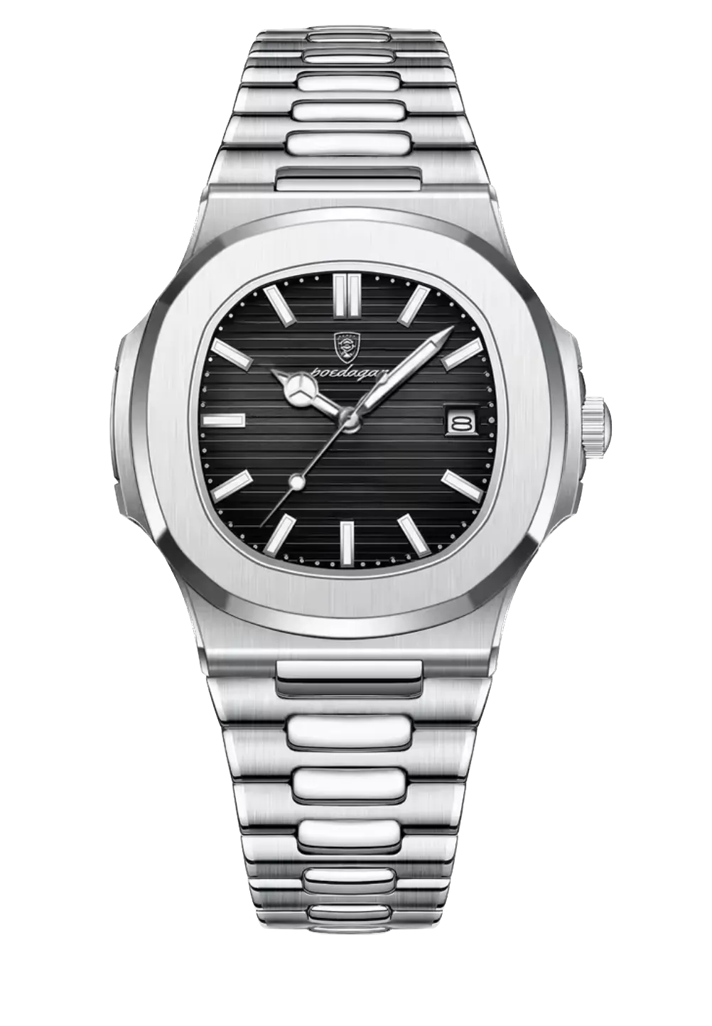 POEDAGAR Men's Luxury Square Quartz Watch 50 ATM Waterproof Luminous Date - 613-PrimeTimepiece