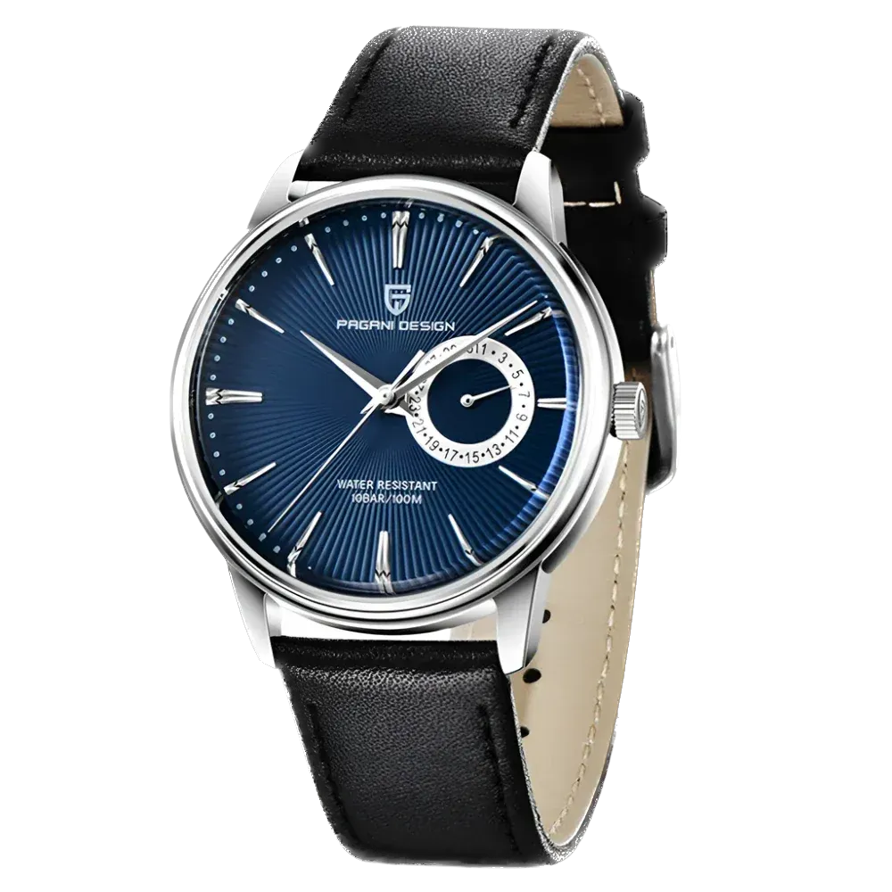 PAGANI DESIGN PD-1654 40MM Men's Quartz Watch Waterproof, Leather Band-PrimeTimepiece