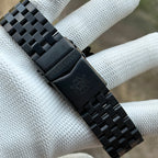 Black PVD bracelet clasp for the STEELDIVE SD1975XV engraved with the SteelDive emblem