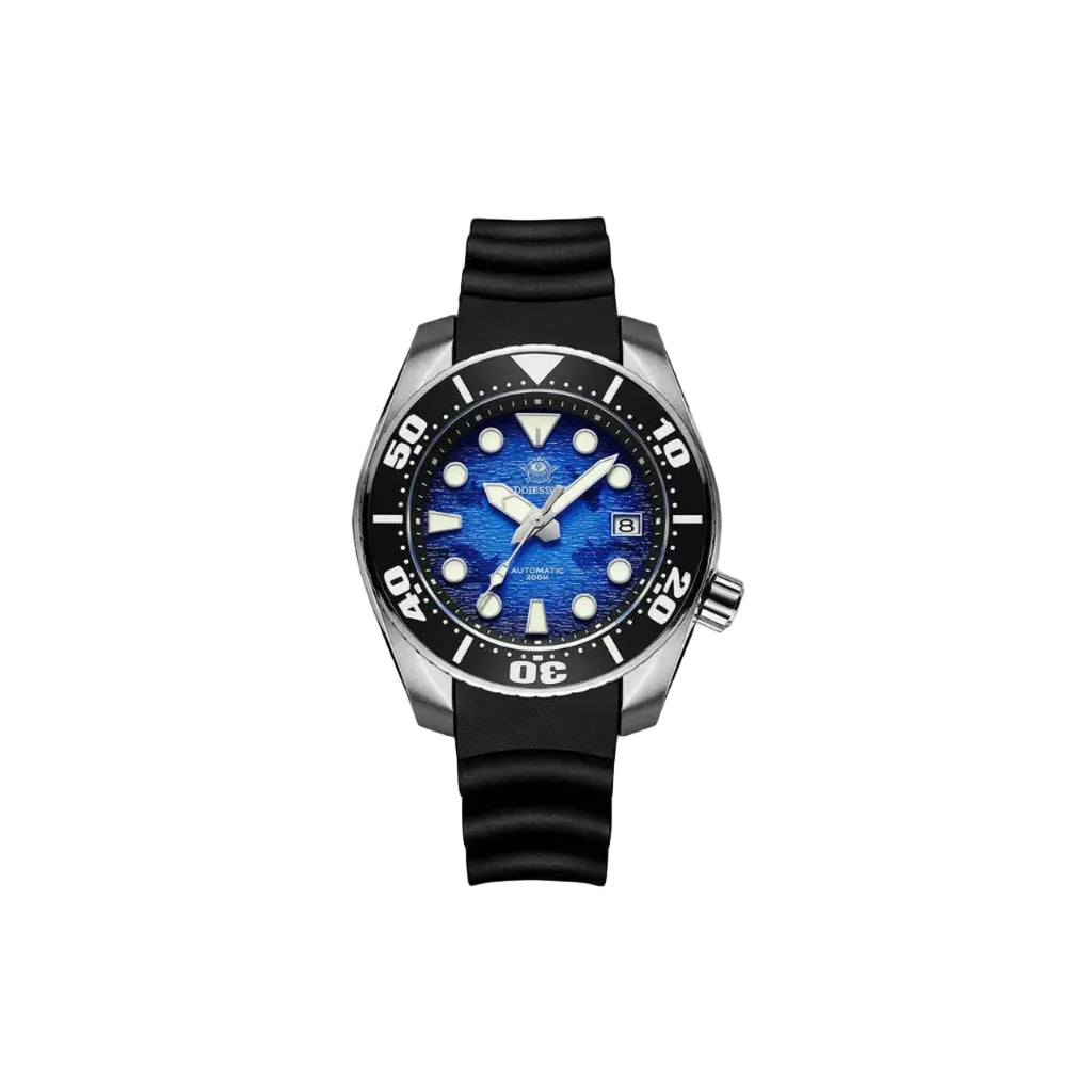 ADDIESDIVE AD2102 Automatic NH35 Dive Watch with rubber black dial