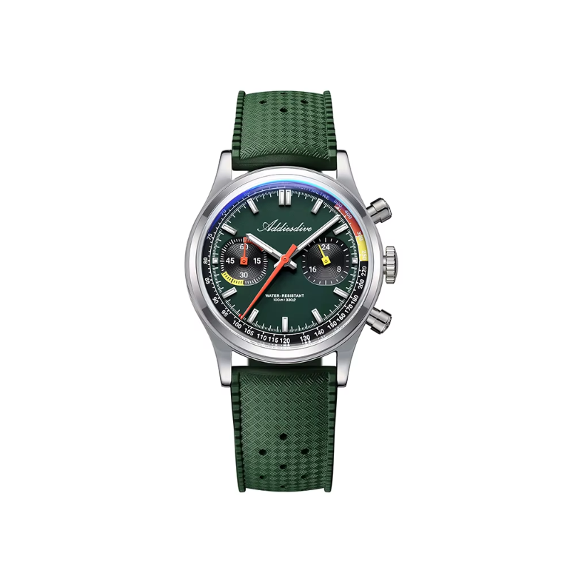 ADDIESDIVE AD2529 Quartz Watch with green dial