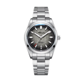 ADDIESDIVE AD2531 Gradient Dial Men’s Automatic Watch with black grey dial, angled view