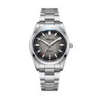 ADDIESDIVE AD2531 Gradient Dial Men’s Automatic Watch with black grey dial, angled view