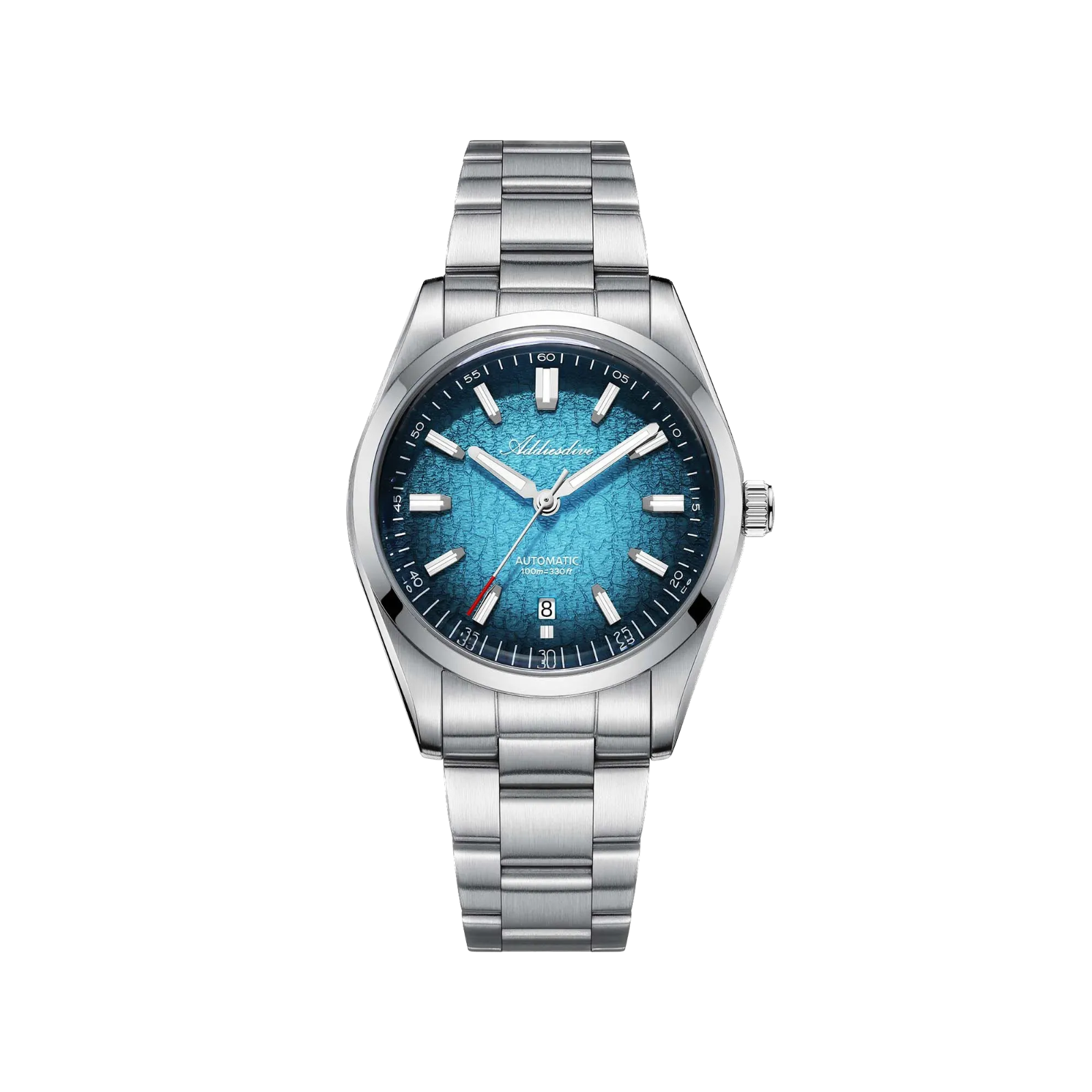 ADDIESDIVE AD2531 Gradient Dial Men’s Automatic Watch with blue dial