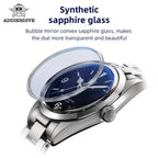 ADDIESDIVE AD2023-1 36MM Deep Sea Hunter Explorer-style feature shot showing bubble mirror synthetic sapphire glass