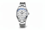 ADDIESDIVE AD2030 36MM Deepseahunter dive watch with white wave-textured dial, silver case and steel oyster bracelet, front