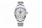 ADDIESDIVE AD2030 36MM Deepseahunter automatic with white wave-textured dial, silver case and steel oyster bracelet, front