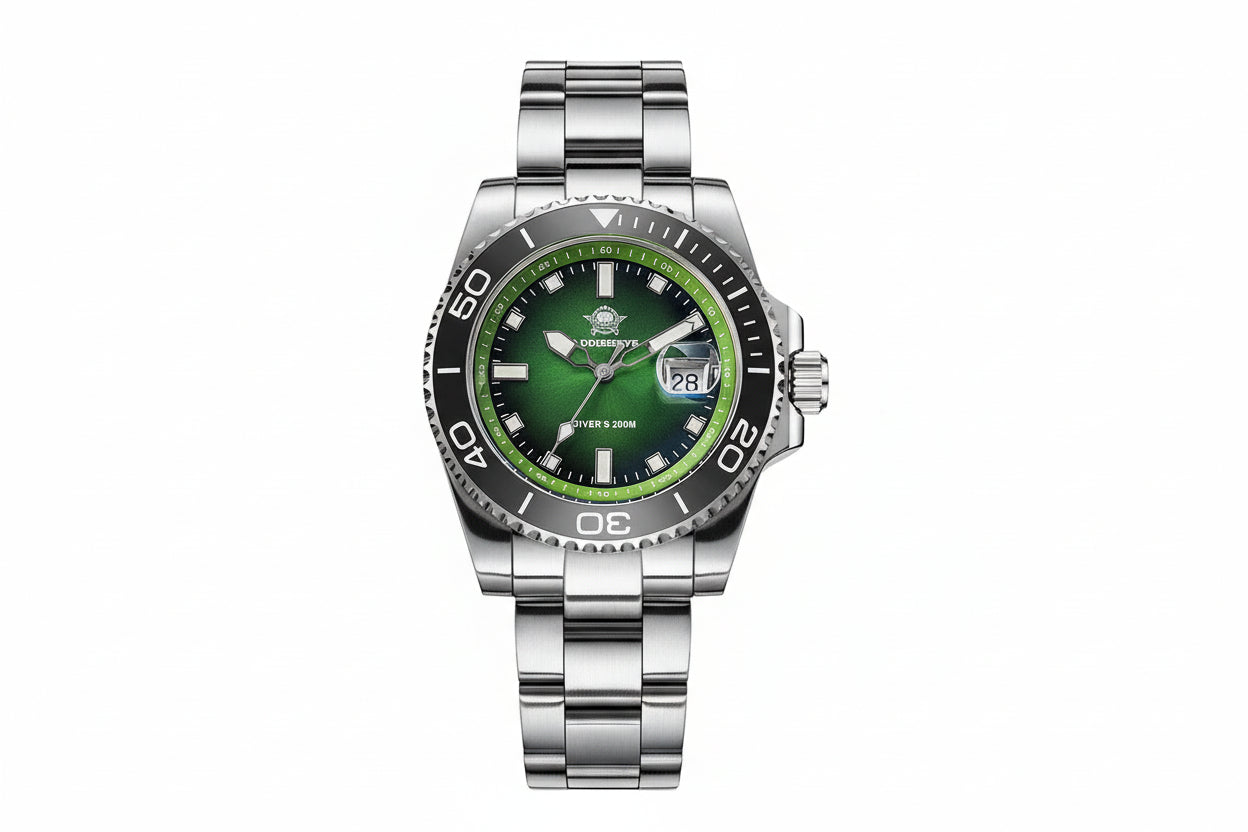 ADDIESDIVE AD2089 Dive Men's Quartz Watch with steel green dial