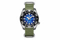 ADDIESDIVE AD2102 NH35 automatic dive watch with blue wave dial and steel oyster bracelet, front view